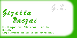 gizella maczai business card